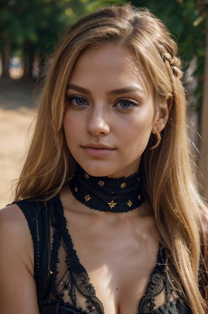 a beautiful blonde woman, beautiful golden blonde hair, detailed eyes, beautiful detailed lips, extremely detailed face, long eyelashes, in the country of Egypt, wearing a long black arab dress, (best quality,4k,8k,highres,masterpiece:1.2),ultra-detailed,(realistic,photorealistic,photo-realistic:1.37),HDR,UHD,ultra-fine painting,sharp focus,physically-based rendering,extreme detail description,professional,vivid colors,bokeh,portrait, vue sur les pyramides, photo prise par un photographe, le cheveux porter par le vent, les mains derrière le dos