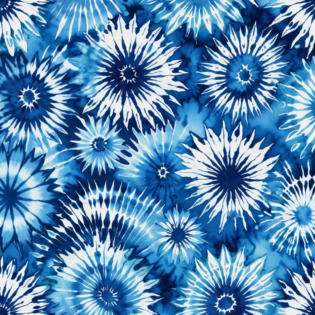 Blue tie-dye pattern
