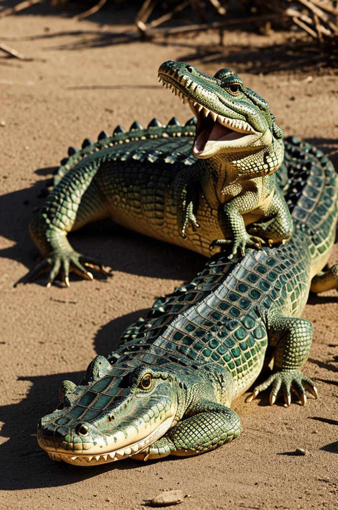 Small crocodile with jewels