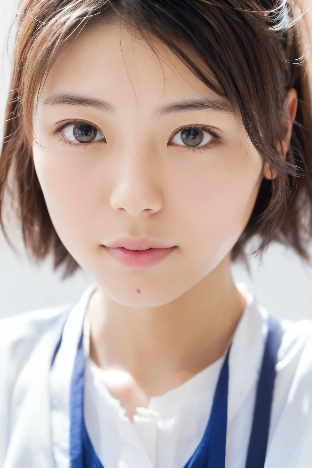 (High reality photograph, high resolusion), Skinny Japanese lady, 30 years old, cute face, detailed face, detailed eyes, various hair style, skinny figure, correct body anatomy, ((looking straight ahead)), facing the camera directly, single photo, a photo captured the best moment expressing the beauty and brains, ((with simple background))