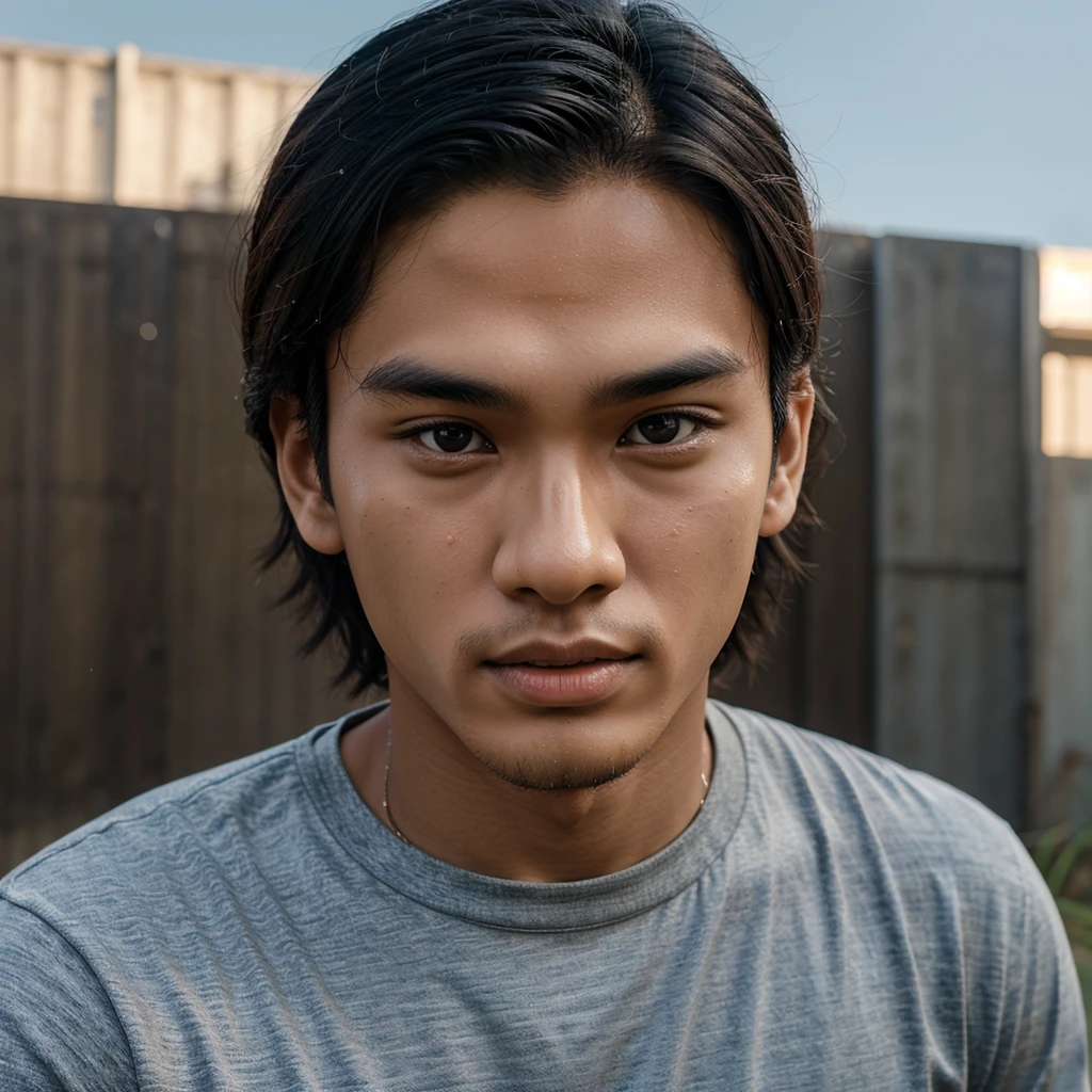 Realistic 3D Karikarur, big head. a 20 year old Indonesian man who is skinny and has an oval face and a handsome face, wants to try changing his face to an anime face.
Bright sky background, use soft photography lighting with hair lights, edge lights, and top lights for photos with very high details
Masukan