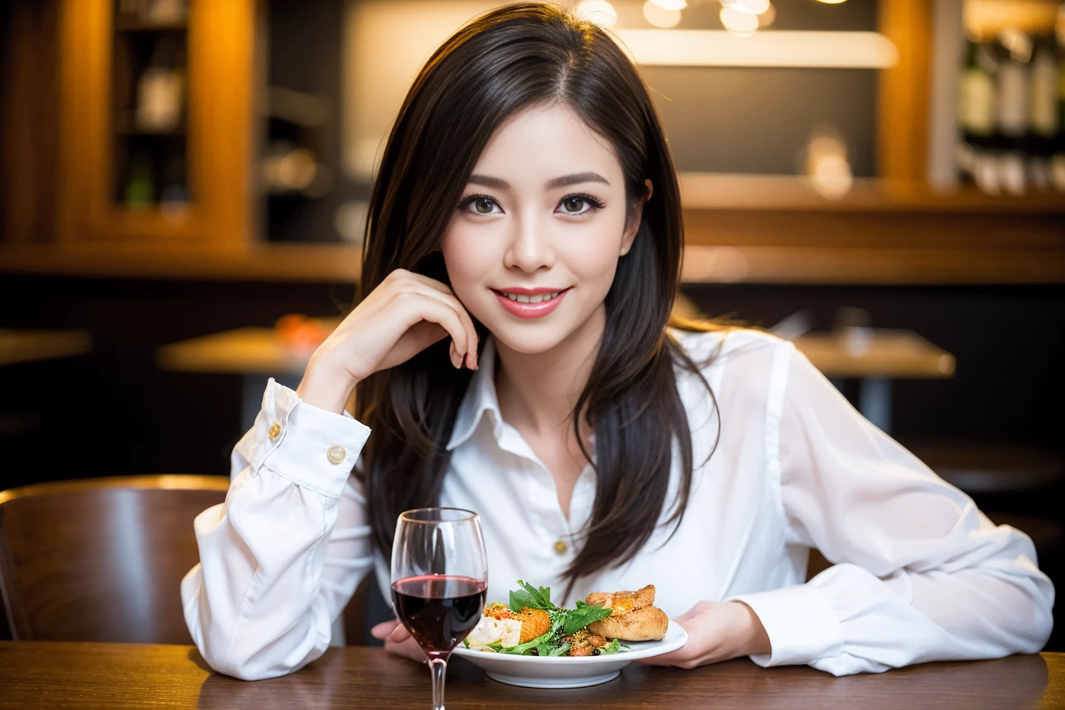((Highest quality、8K、masterpiece:1.3))、slimカップル、modelカップル、(Realistic, Intricate details:1.2), full-course dinner、Wine Party、Amazing view of the sunset sky and clouds、A bright smile、The wonderfulness of smile、Bright image、The beauty of wine, Beautiful Face, blue eyes, The light shines on your face, Blushing, short hair,Bright Face、 (Age 37), 39 years old, red wine 、Appetizers、Italian food、Wine bottle、Champagne、sparkling wine、Two beauties、Brown Hair、Shortcuts、Long sleeve shirt、dress、Beautiful woman 1, (slimな顔), (The body is slim), (Brown Hair), (Shortcuts), cheeks turn a little red,Attractive beauty、restaurant, In a prominent place (From the waist up) Nova Frog Style, actress, model, Upper Body, White wine, slim, wine glass, 中央に置かれたwine glass, smile, (smile: 1.15), Beautiful fine grain, Depth f/2,saturation, High Contrast, Strong light and shadow,Moist Body:1.5、3D texture、Delicate eyes、Brown Hair、The hair is very shiny、