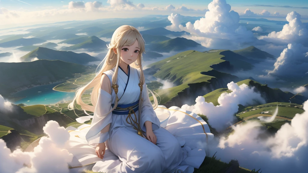 最high quality、high quality、女god、A clear and pretty face、Heaven, Sanctuary, Paradise、ギリシャのgod々、Heavenly Grassland、Long dress、god々Shi、god秘的な、雲の中にギリシャのgod殿、You can see the sea of clouds