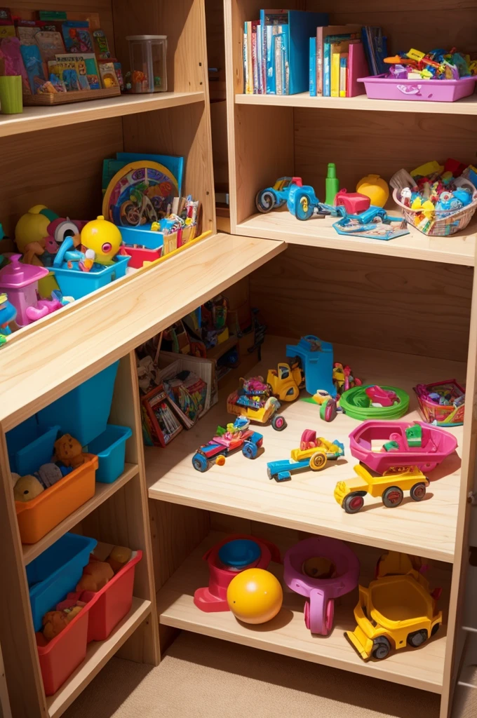 Space for recycling and rebuilding toys in a toy library