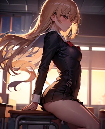 masterpiece, best quality, (1faceless boy:1.3),(boy grabbing breast:1.1),1girl .(school uniform:1.2), black long hair,brown eyes,(classroom:0.8), (sunset:0.7),(medium breasts:1.4), (sad smile:0.8), anal sex