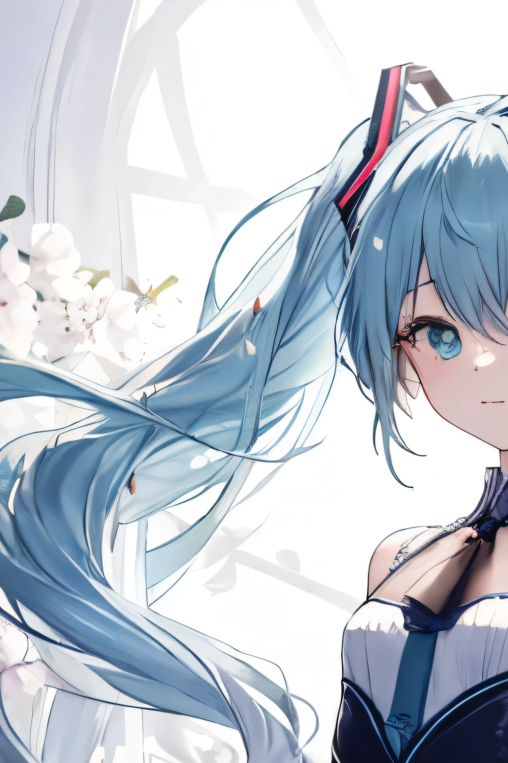 Blue Hair、Anime girl in black and white dress, Anime style 4k, anime art wallpaper 8 k, Anime Art Wallpaper 4K, Anime Art Wallpaper 4K, 4k anime wallpaper, Cute anime girl in a beautiful skirt, Anime Wallpaper 4K, Anime Wallpaper 4K, Popular on artstation pixiv, 4k cartoon wallpaper beautiful breasts