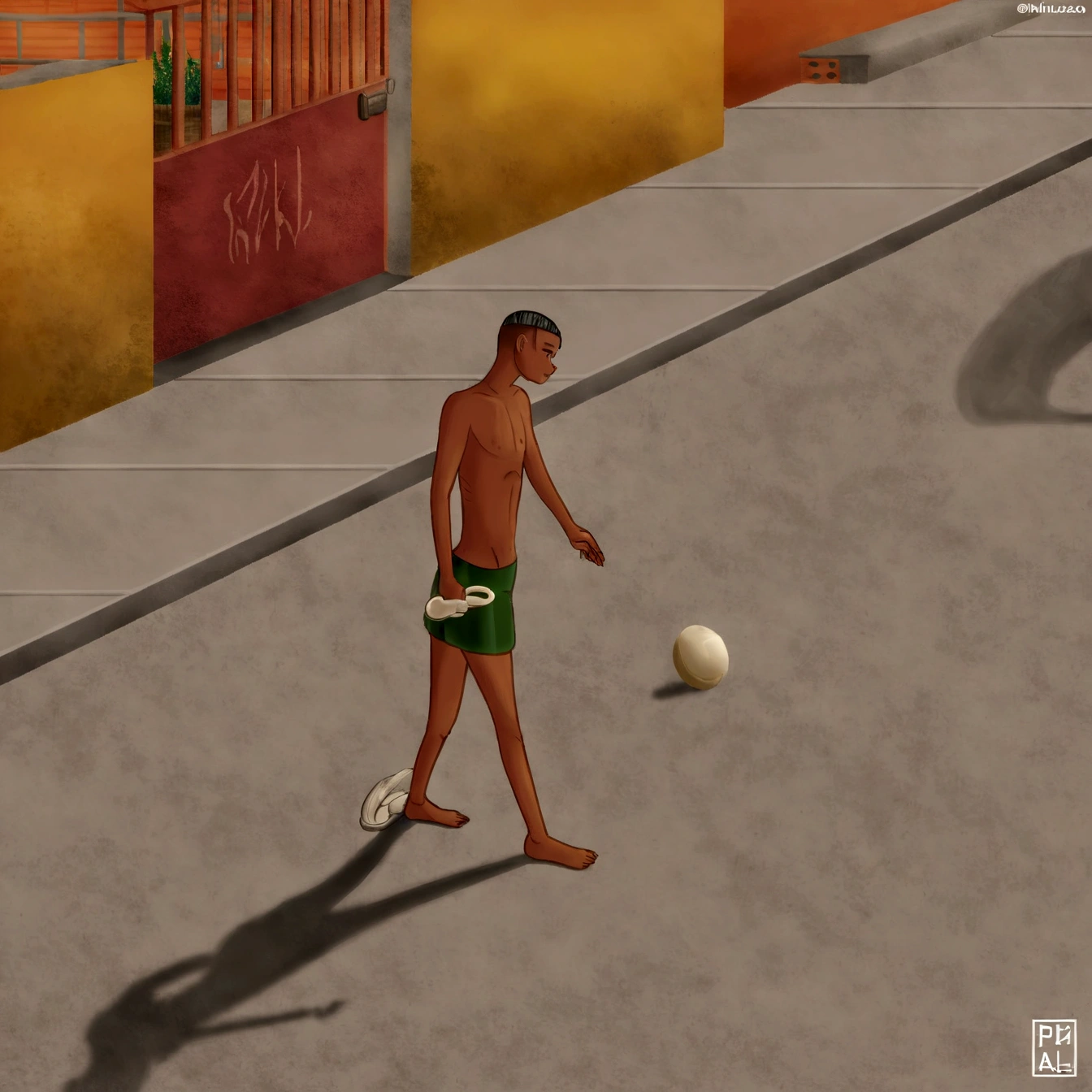 There are two children going to school, inspirado em Oswaldo Viteri, inspired by Nuno Gonçalves, location ( shanty town _ wand ), inspired by Antônio Parreiras, digitl art. @mariomaniacdude, inspired by Emiliano Ponzi, single boy concept art, by Nadir Afonso