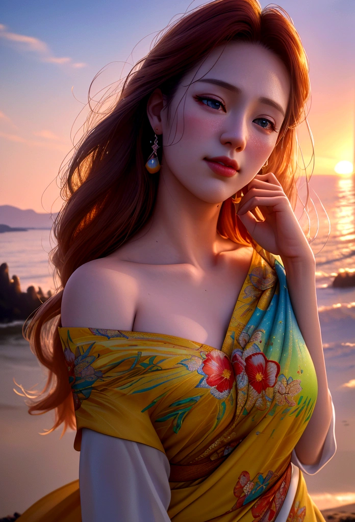 Animation style, Jeju Island at sunset_Dulegil, gentle breeze, fragrant midsummer, nature, (highest quality, 4k, 8k, high definition, masterpiece: 1.2), ultra detail, (realistic, realistic, realistic: 1.37), HDR, UHD , Studio Lighting, Sharp Focus, Physically Based Rendering, High Detail, Professional, Vivid Colors, Bokeh, Portrait