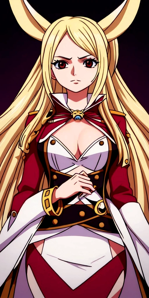 White Rabbit as a Female Pirate, blond hair, brown eyes