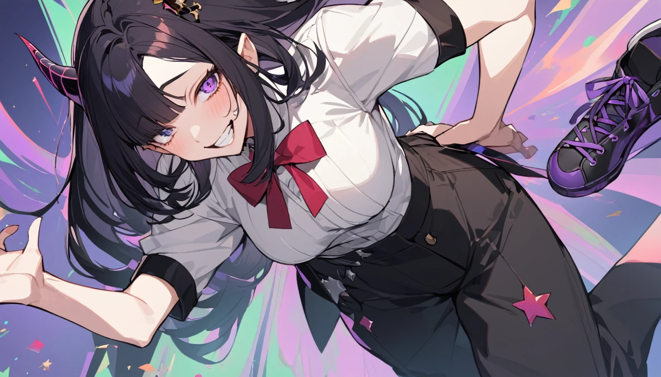 masterpiece:2.0,extremely best quality, very detailed, Anime style,style,not wearing pants,not wearing panties,No panties,crotch is visible,She lifts up her skirt with her hands and shows her crotch.,Pulling up a skirt with your hands,big breasts,No bra,not wearing a bra,high school girl,uniform,micro mini skirt