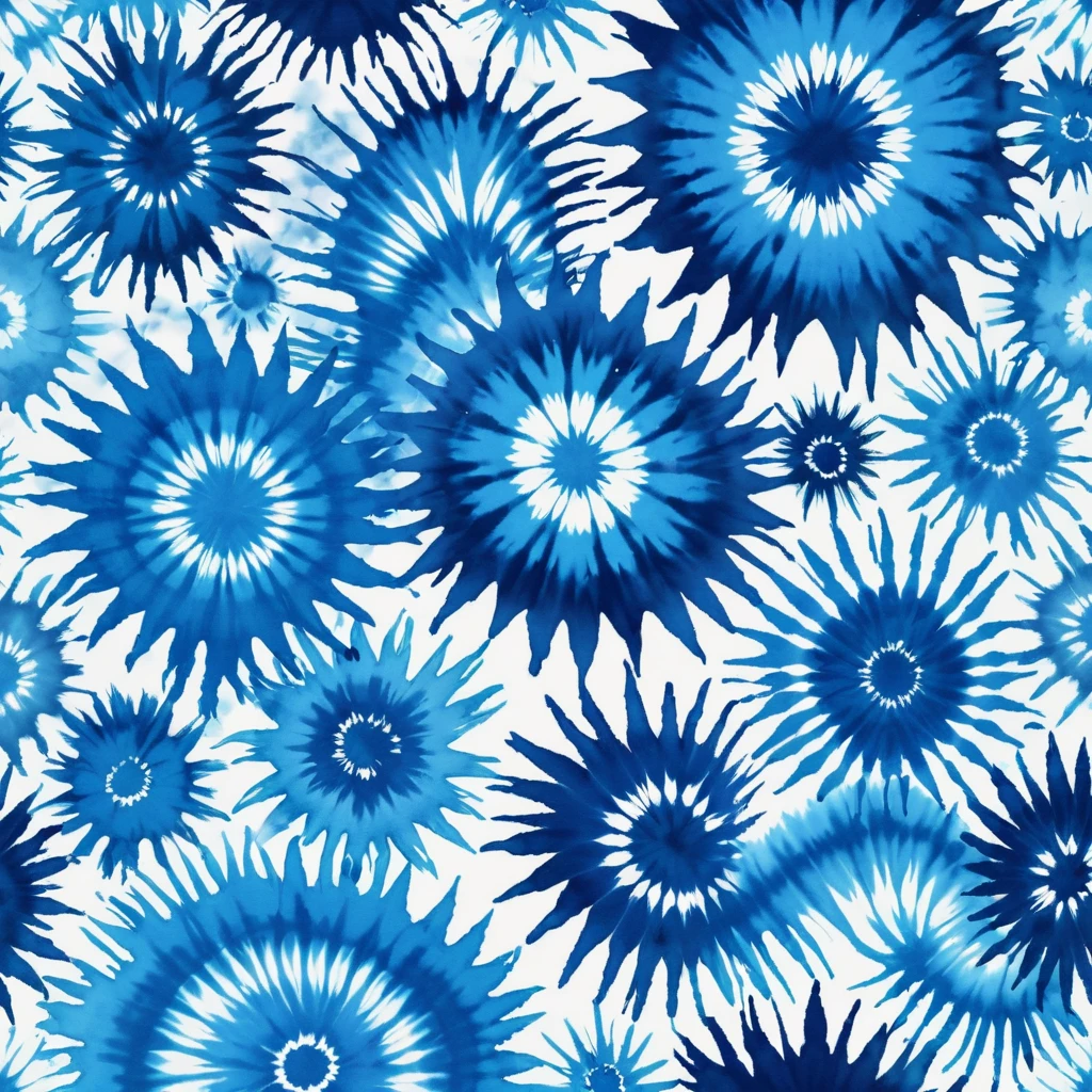 Blue tie-dye pattern