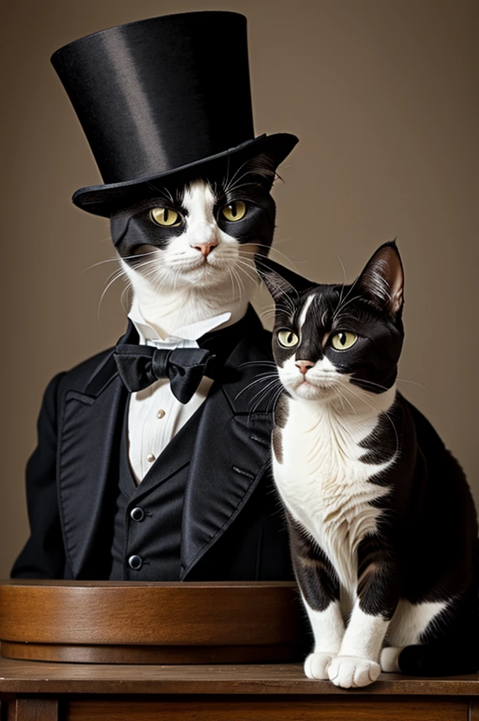 Cat with a top hat
