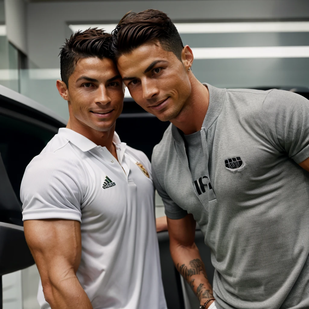 Cristiano Ronaldo with Messi
