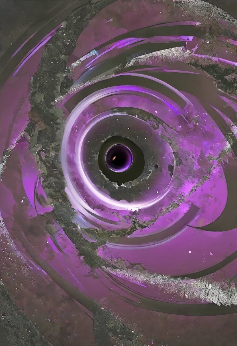 A black hole in the universe,Purple black hole,It looks like Saturn with rings