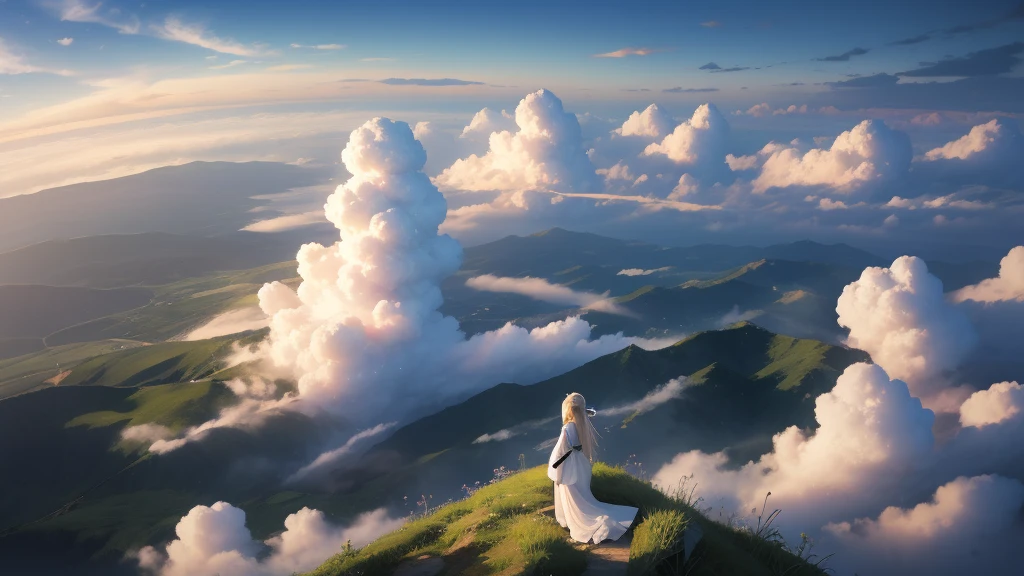 最high quality、high quality、女god、A clear and pretty face、Heaven, Sanctuary, Paradise、ギリシャのgod々、Heavenly Grassland、Long dress、god々Shi、god秘的な、雲の中にギリシャのgod殿、You can see the sea of clouds