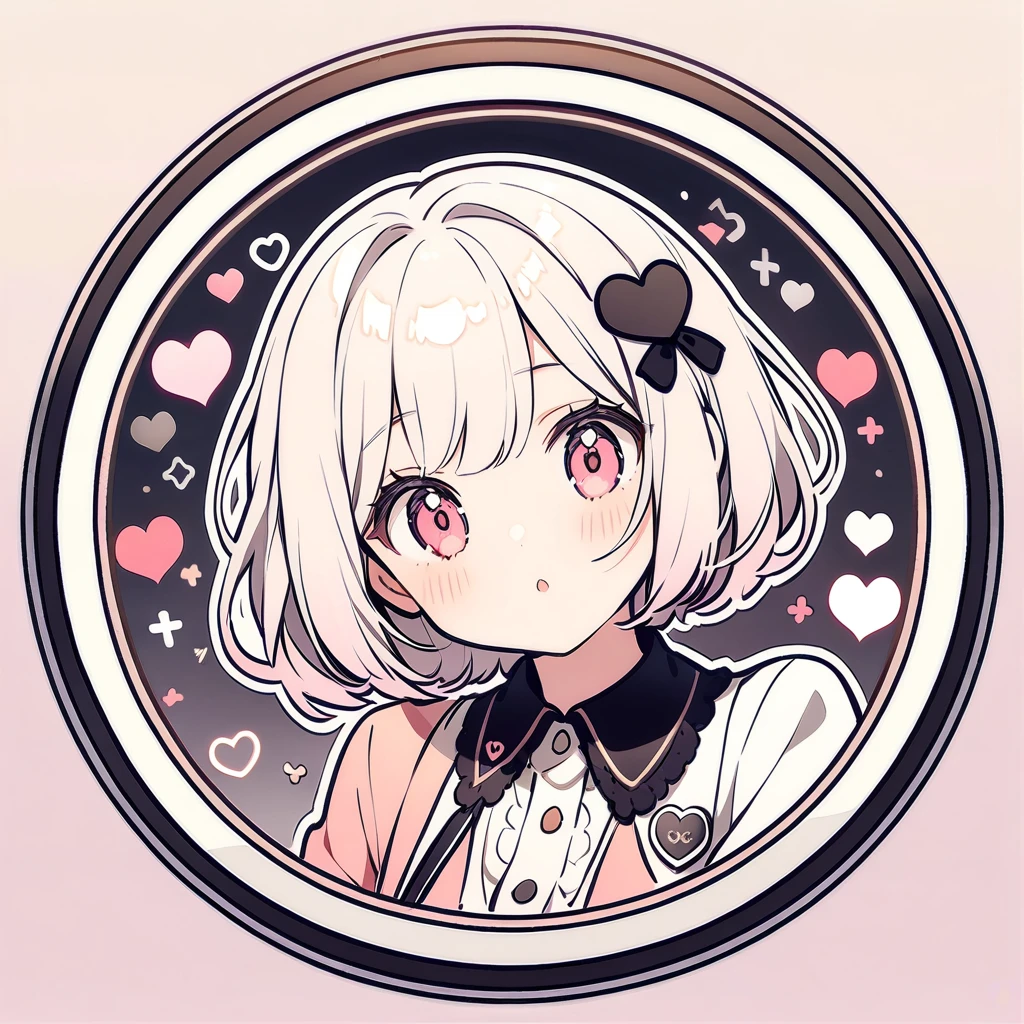 (circular frame1.7),1 female,like,heart,icon, circular frame,