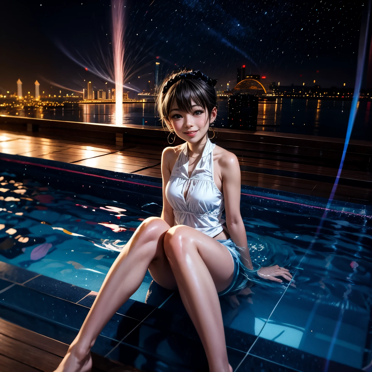 BloodRed, White in Pearly RainbowColors,ExtremelyDetailed(ProfessionalPhoto of Girl Floating in the Sky:1.37)ZoomLayer{Stunning|Mystic|GodRays|Haze}, 57th floor infinity pool in the urban forest. (Masterpiece 8K TopQuality:1.2)(ExtremelyDetailed NOGIZAKA face:1.37) ElaboratePupil with (SparklingHighlights:1.28) DoubleEyelids with Voluminous LongEyelashes PUNIPUNI RosyCheeks (Joyful Expressions LifeLike Rendering) MotionBlur  BREAK  (Acutance:0.77) PUNIPUNI Radiant Impeccable PearlSkin with Transparency White(Skinny SchoolSwimwear) {(HiddenHand)|((Corrected BabyLike Hand))} Whole Body Proportions and all limbs are Anatomically Accurate, {Carnation|Tulips|(Rose)} [FlowerWreath WrappedBody Full of Flowers Covering girl's body] {((Dazzling RainbowColorHorizon))|ColorfulSky|ColoredClouds|(Starly Particles)}(extra limbs:-1.4)(Not Detailed Face:-1.37)(Not Detailed Hand:-1.28), Drawing infinity pool reference to the rooftop of Marina Bay Sands