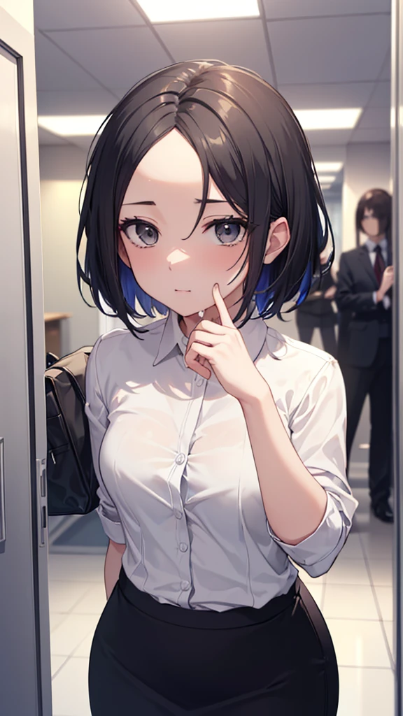  Highest quality、masterpiece、nsfw, (Short Hair, Black Hair, Forehead:1.2), (Grey Eyes:1.1), , From above:1.3、Looking up、Glare、、、((cum on face, cum on hair cum on skirt)), ,Small breasts、
break skirt, shirt, Black Skirt, formal, suit, Pencil Skirt, office lady, business suit,
break looking at viewer, (Upper Body:1.5), whole body, (Cowboy Shot:1.5),
break indoors, office,
break (masterpiece:1.2), Highest quality, High resolution, 8K  (Beautiful attention to detail:1.6), Highly detailed face,  Highly detailed CG, (Perfect hands, Perfect Anatomy),