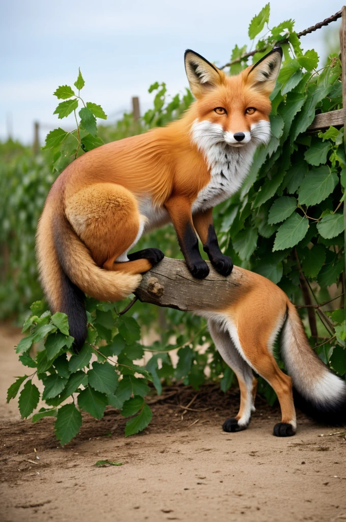 fox, fantasy forest, on back with hindlegs spread, solo, (feral:1.3), amber eyes, (big balls:1.3), ball tuft, pubes, (hyper penis:1.2), (canine penis:1.3), (veiny penis:1.3), knot, anus,
