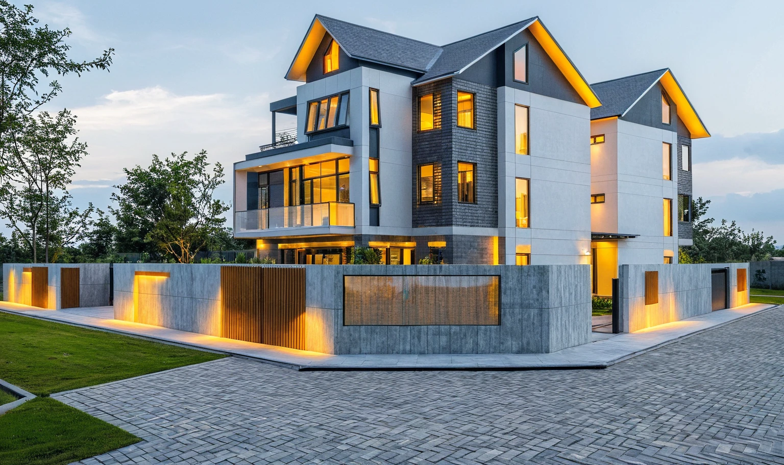 Masterpiece, high quality, best quality, authentic, super detail, outdoors, onestoreyvillaXL, aiaigroup, house style modern on the street ,stairs, white wall ,road,pavement, grass, trees, sky, cloud, (daylight:1.1)
