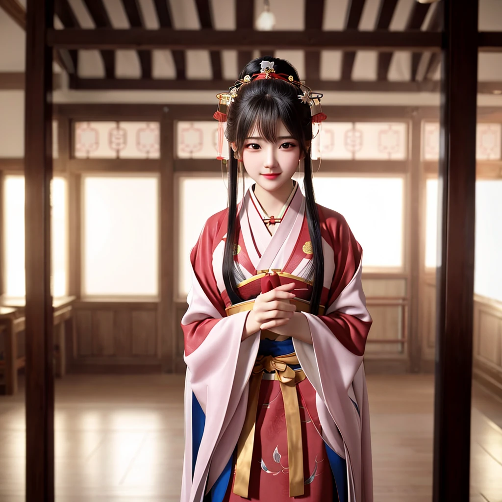best quality,masterpiece,highres,1girl,blush,(seductive smile:0.8),star-shaped pupils,red china hanfu,hanfu,chinese clothes,hair ornament,necklace,jewelry,Beautiful face,upon_body,tyndall effect,photorealistic,dark studio,rim lighting,two tone lighting,(high detailed skin:1.2),8k uhd,dslr,soft lighting,high quality,volumetric lighting,candid,Photograph,high resolution,4k,8k,Bokeh,