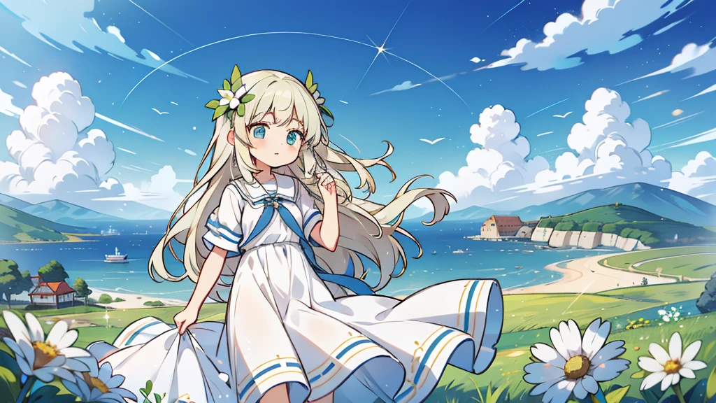 最high quality、high quality、女god、A clear and pretty face、Heaven, Sanctuary, Paradise、ギリシャのgod々、Heavenly Grassland、Long dress、god々Shi、god秘的な、雲の中にギリシャのgod殿、You can see the sea of clouds