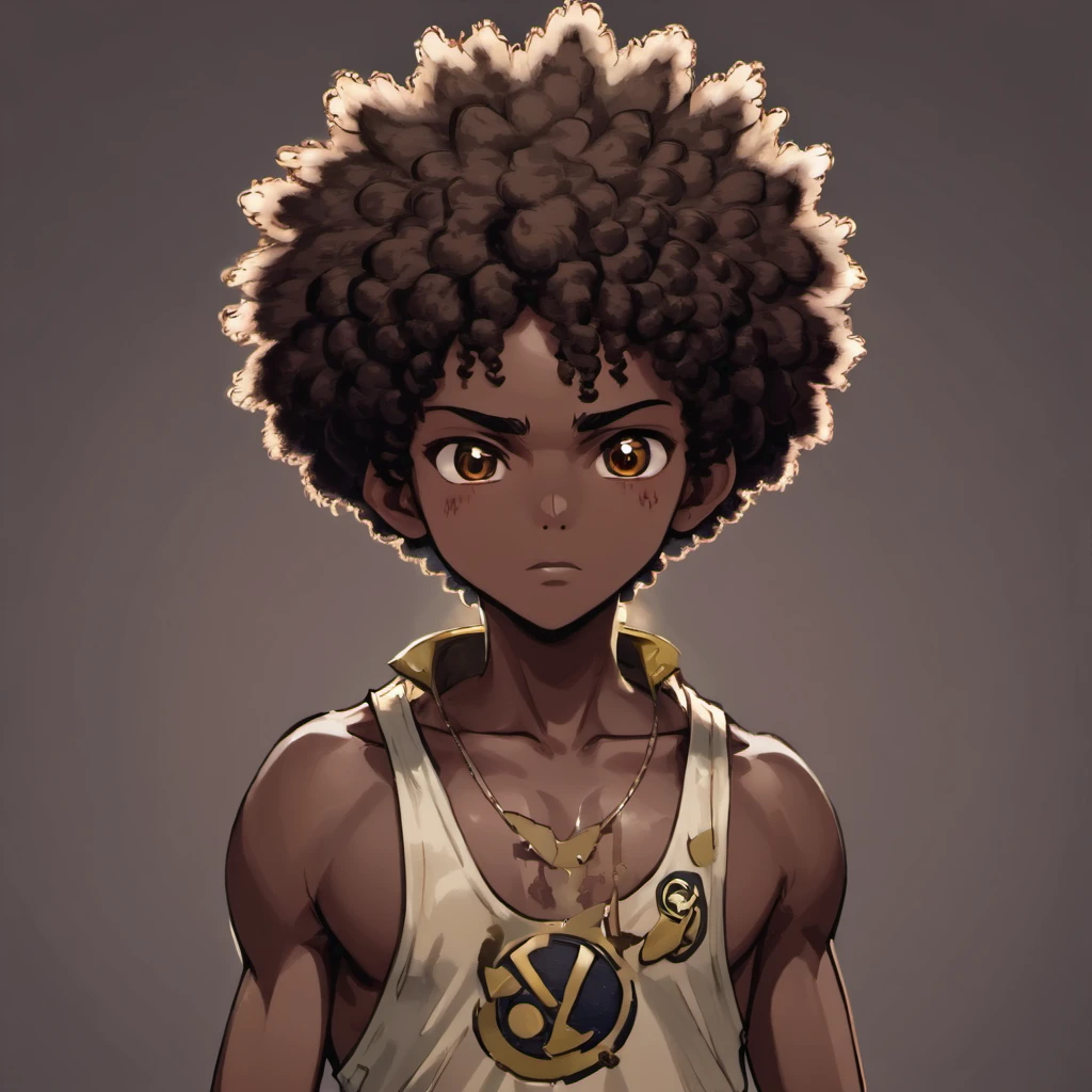 (boy1),(16-year-old teenager),(Average physical height of a 16-year-old teenager),(youthful appearance),(height 1.80),(dark skin color:1.5),(afro-descendant:1.5),(Brazilian nationality),(short curly black hair),(brown eyes)
