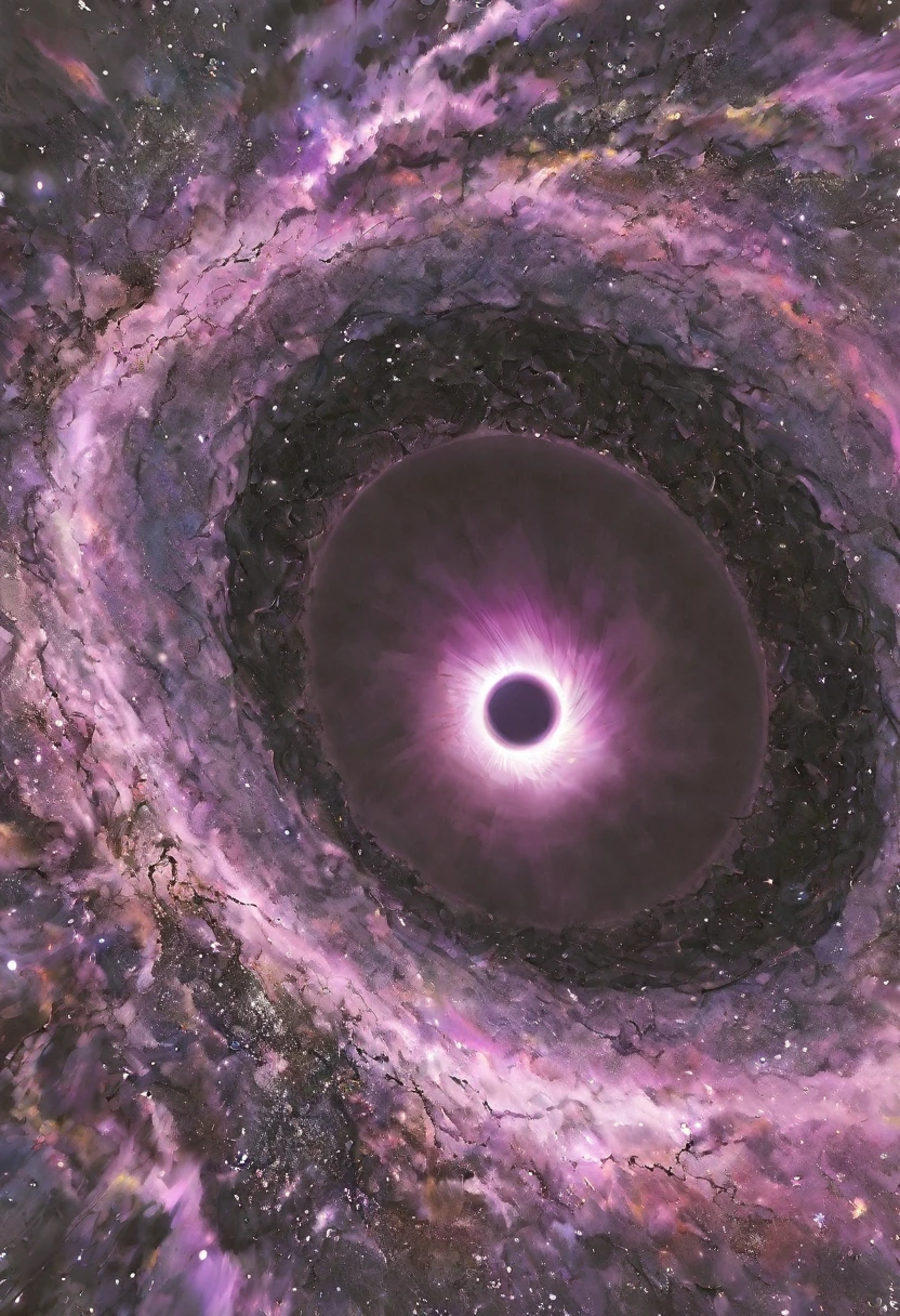 A black hole in the universe，Purple black hole special effect