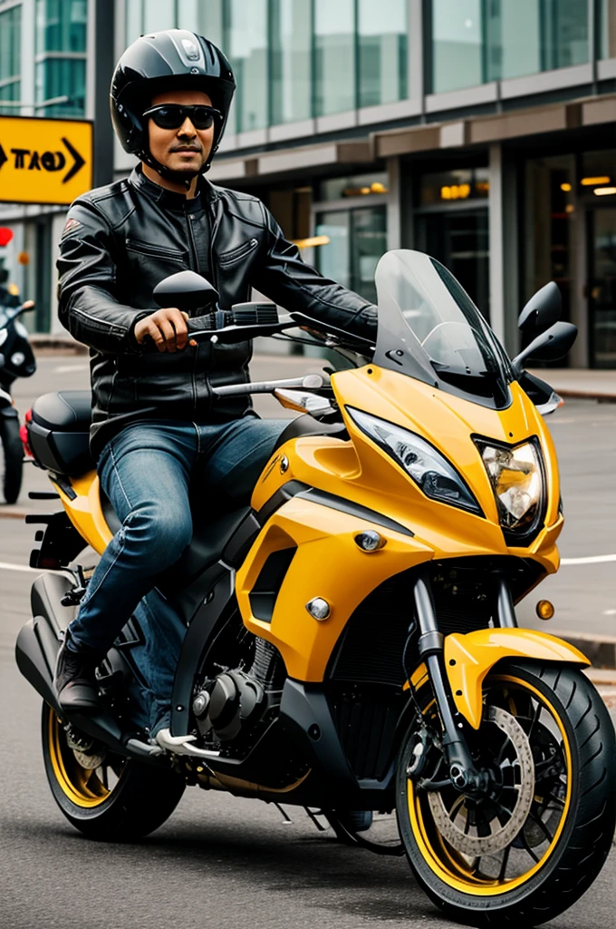 A motorcycle taxi logo