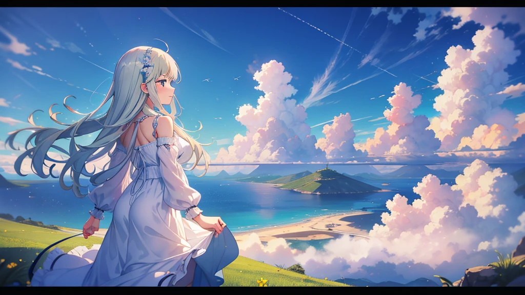 最high quality、high quality、女god、A clear and pretty face、Heaven, Sanctuary, Paradise、ギリシャのgod々、Heavenly Grassland、Long dress、god々Shi、god秘的な、雲の中にギリシャのgod殿、You can see the sea of clouds