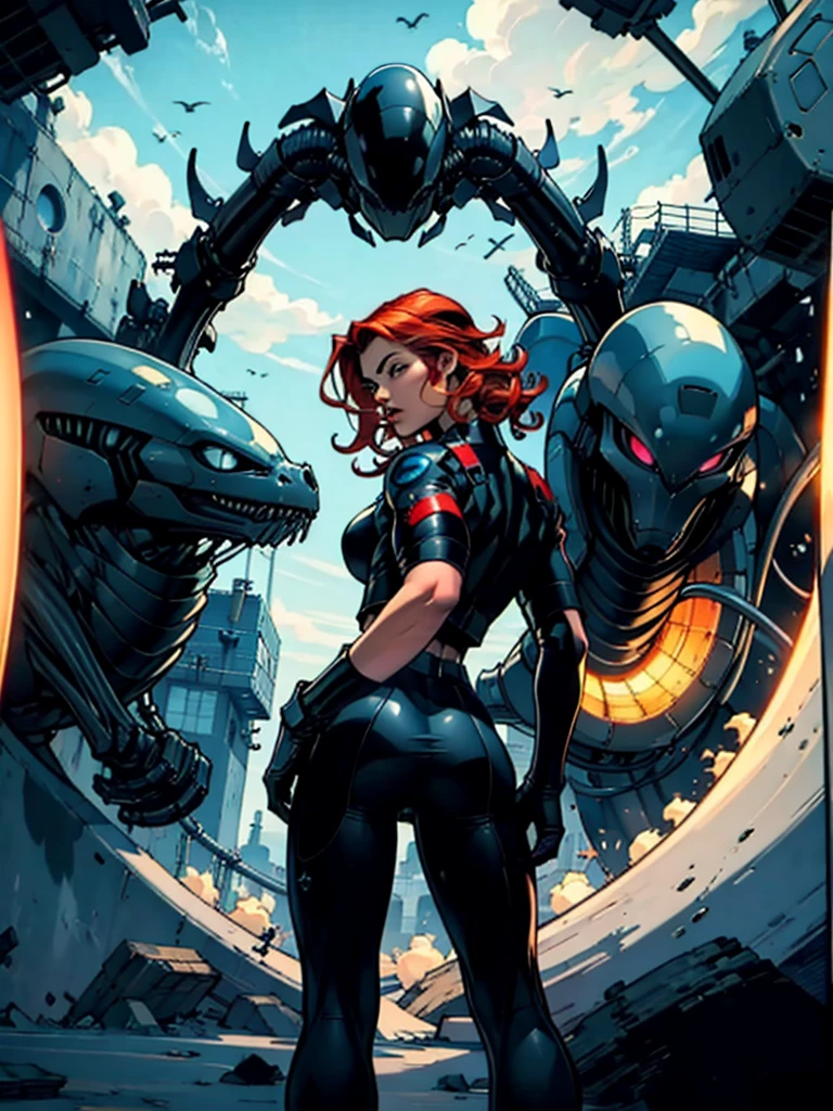 ((profile:1.3)), turning head looking to viewer, ((fire hair)), (hair made of fire), ((white sclera)), There is a fire woman in a robot suit ((posing next to an futuristic Roman building)), ((integrated jet pack)), ((bulky jet pack:1.3)), Beautiful orange girl half cyborg, Cute cyborg girl, Beautiful girl cyborg, (aletta ocean face), (puffy lips), Perfect Robot Girl, Cyborg girl, (ass air bags), intricate details on ass, fire head, ((orange skin:1.4)), Young cyborg lady, (ass cleavage), Beautiful Female Robot, ((cybernetic abs:1.2)), ((orange skin)), intricate holes on ass, Beautiful orange robot woman, orange cyborg girl, perfect fire cyborg female, ((orange fire cyborg)), Female robot, Beautiful cyborg images, (cinematic lighting), red and orange aesthetic, small blue details