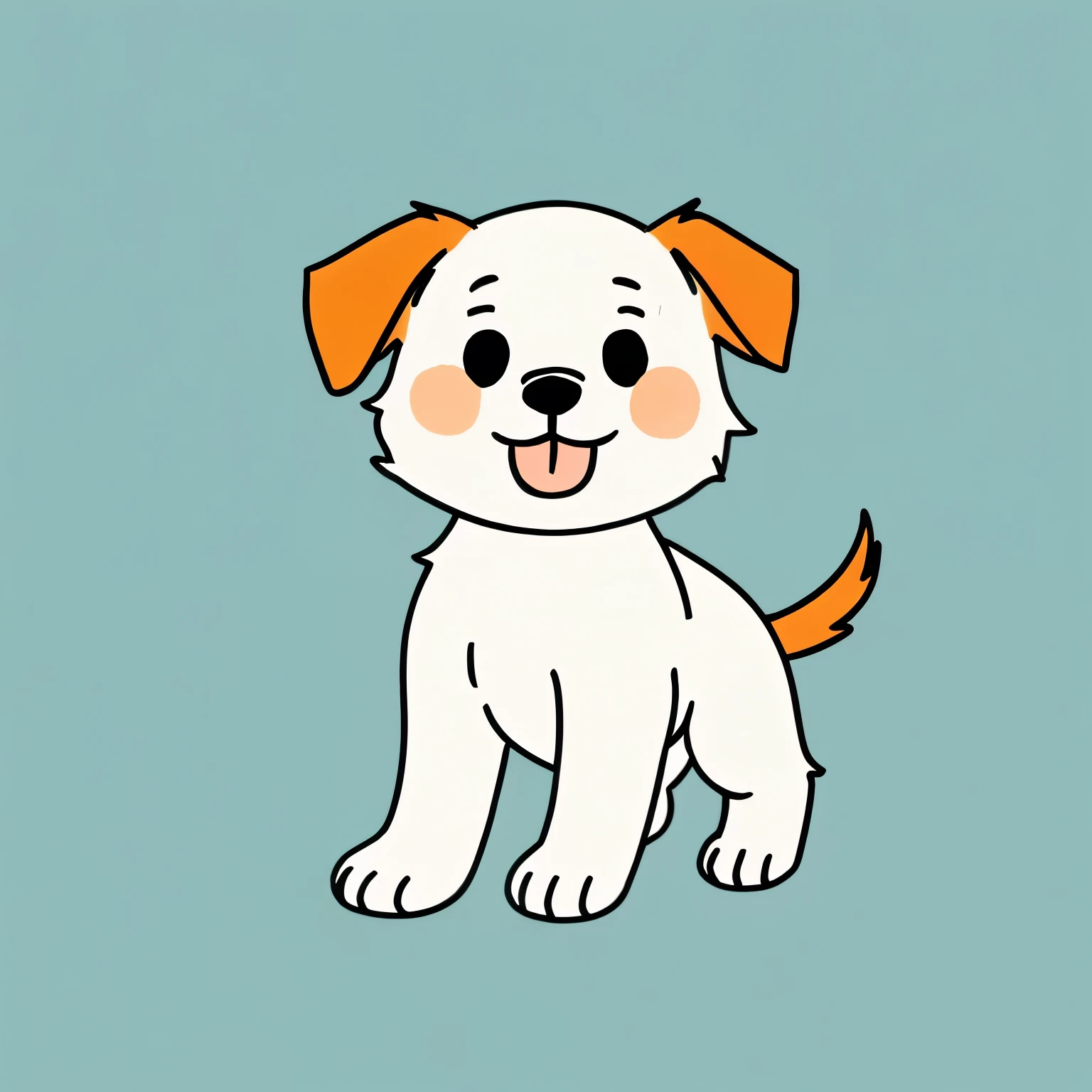 Make the puppy background white,The puppy's image remains unchanged,Create other expressions of it