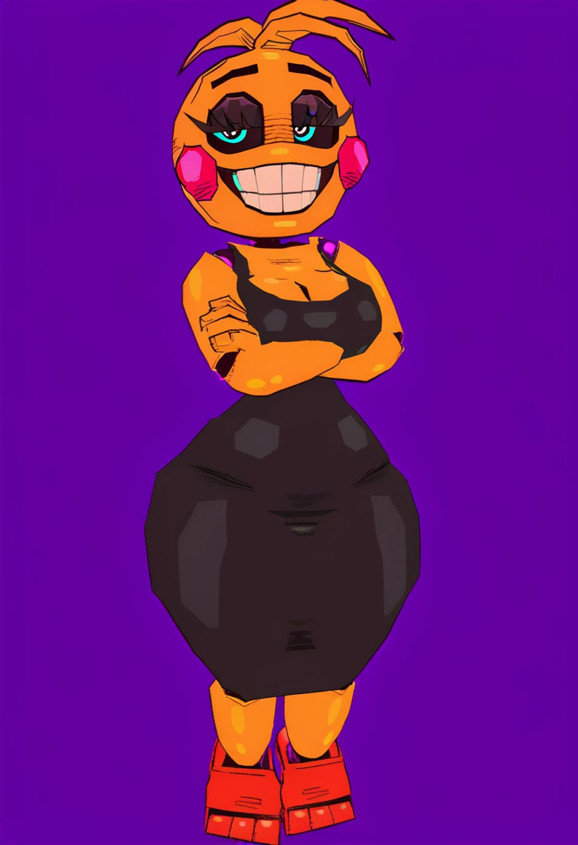 1girl, solo, Max, maxbs, happy face, red bodysuit, helmet, yellow fingerless gloves, belt, holding, wide hips, hyperpregnant