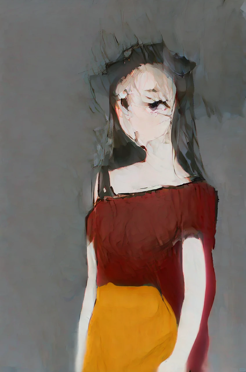 A girl wearing Traditional Thai Costumes has black long hair black eye Dress neatly.