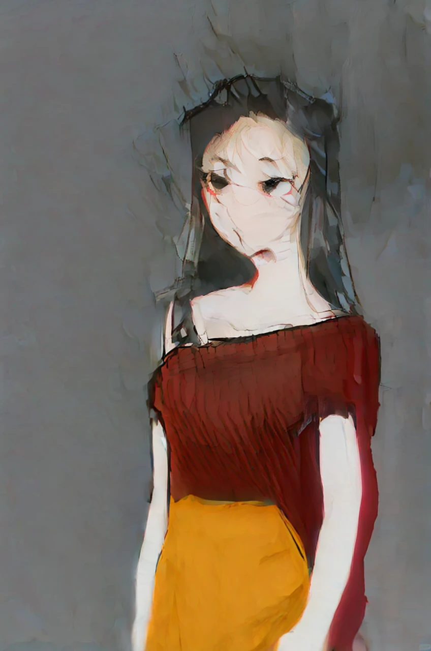 A girl wearing Traditional Thai Costumes has black long hair black eye Dress neatly.