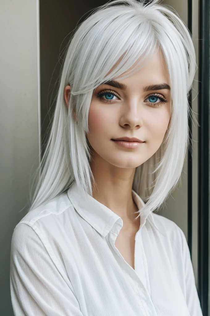 White haired girl