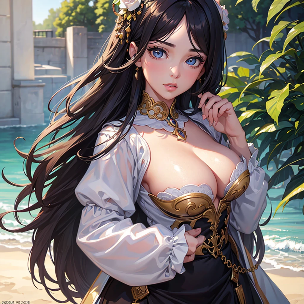 beautiful detailed eyes, beautiful detailed lips, extremely detailed eyes and face, long eyelashes, 1girl, young woman, 21 years old, dark hair, blue eyes, Palmeiras jersey, white mini shorts, large breasts, wide waist, (best quality,4k,8k,highres,masterpiece:1.2),ultra-detailed,(realistic,photorealistic,photo-realistic:1.37),portrait, detailed description, vibrant colors, natural lighting