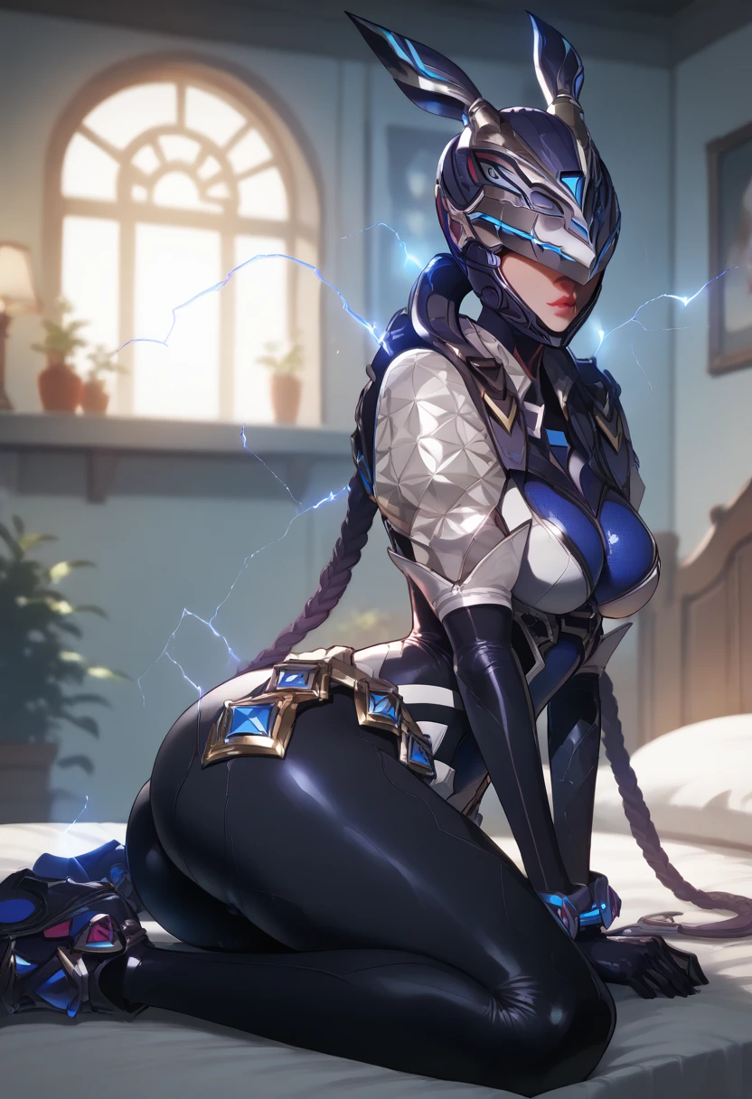 score_9, score_8_up, score_7_up, score_6_up, score_5_up, idol, blacklight,
,
1girl, solo, realistic, large breasts, looking at viewer, assfrontview, 1girl, solo, looking at viewer,lying,on stomach,wide hips, round hips, huge ass, round ass, bubble butt, pear shape,
bodysuit, helmet, electricity, velvet cushion in a sunlit conservatory, she embraces the serenity of lush greenery, (black and yellow theme, limited palette),
BREAK score_9, score_8_up, score_7_up, score_6_up, score_5_up, idol, blacklight, k/da (league of legends), wallpaper,
,
best quality,