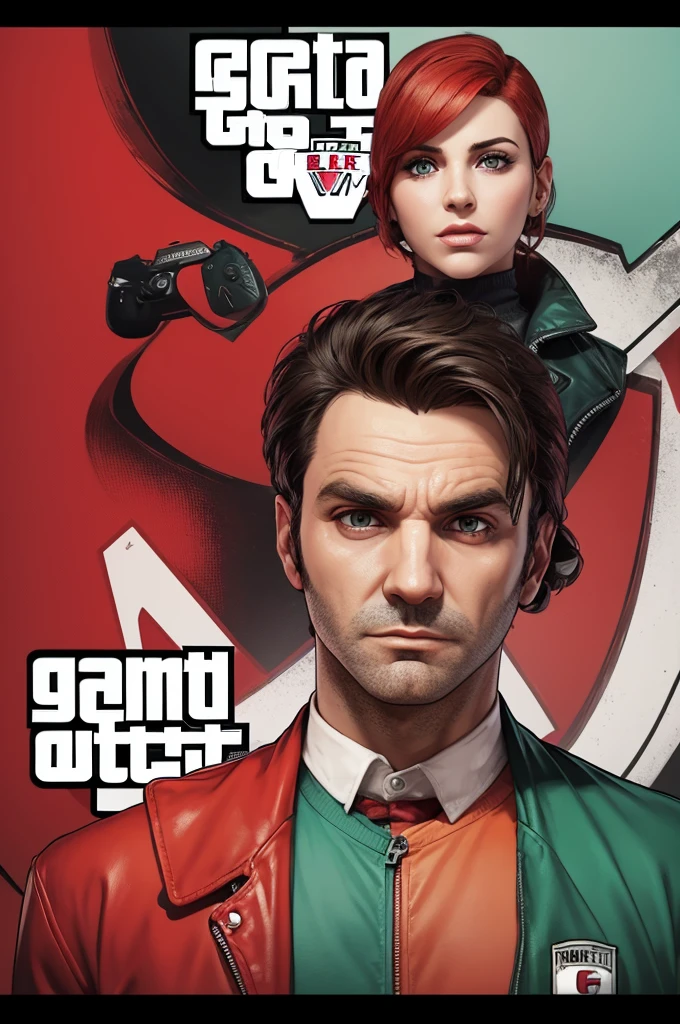 An image for a profile photo with the theme (gta) with colors (vermelhas) and the letter M in the middle without the name GTA on the screen