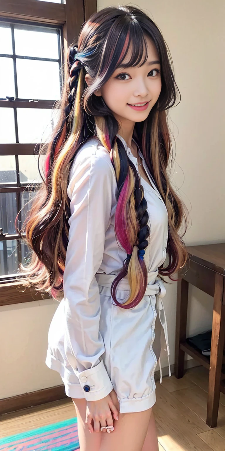 
12 year old girl、
Day本アイドル、

Cute Smile、
Lewd smile、　
Panting face、Pant voice、
Fluid organization:1.6), One beautiful girl with really wild hair, (Colorful wavy hair:1.2),( Two long braids:1.2), (Long wild hair:1.2), (Multicolored Hair: 1.9),Cute smile
Bakery Sales Staff、

Angle from directly below、
Low - Angle、スーパーLow - Angle、
apron、
blouse(See-through)、
はだけるblouse、
My shirt is open、
Open shirt、
hot pants、
ピンク色のhot pants、I can see a little underwear、Thighs、Butt、Beautiful buttocks、
I'm cleaning、
I'm wiping the floor.、Wipe the floor with a rag、
Bend over to clean、




clear、serious
Bakery Cafe、bread
Bakery clerk、Day本アイドル、

(masterpiece), (Highest quality:1.4), Absurd, [:Intricate details:0.2],  (View your viewers:1.2), Day,  reflection、
Reddish hair，Golden Student，enjoy，Moist，肉感Thighs，Slim figure，Moist, Glowing pink skin，transparent，Mature Woman，Affectionate expressions，情熱的に取り組んでいます

Day本アイドル