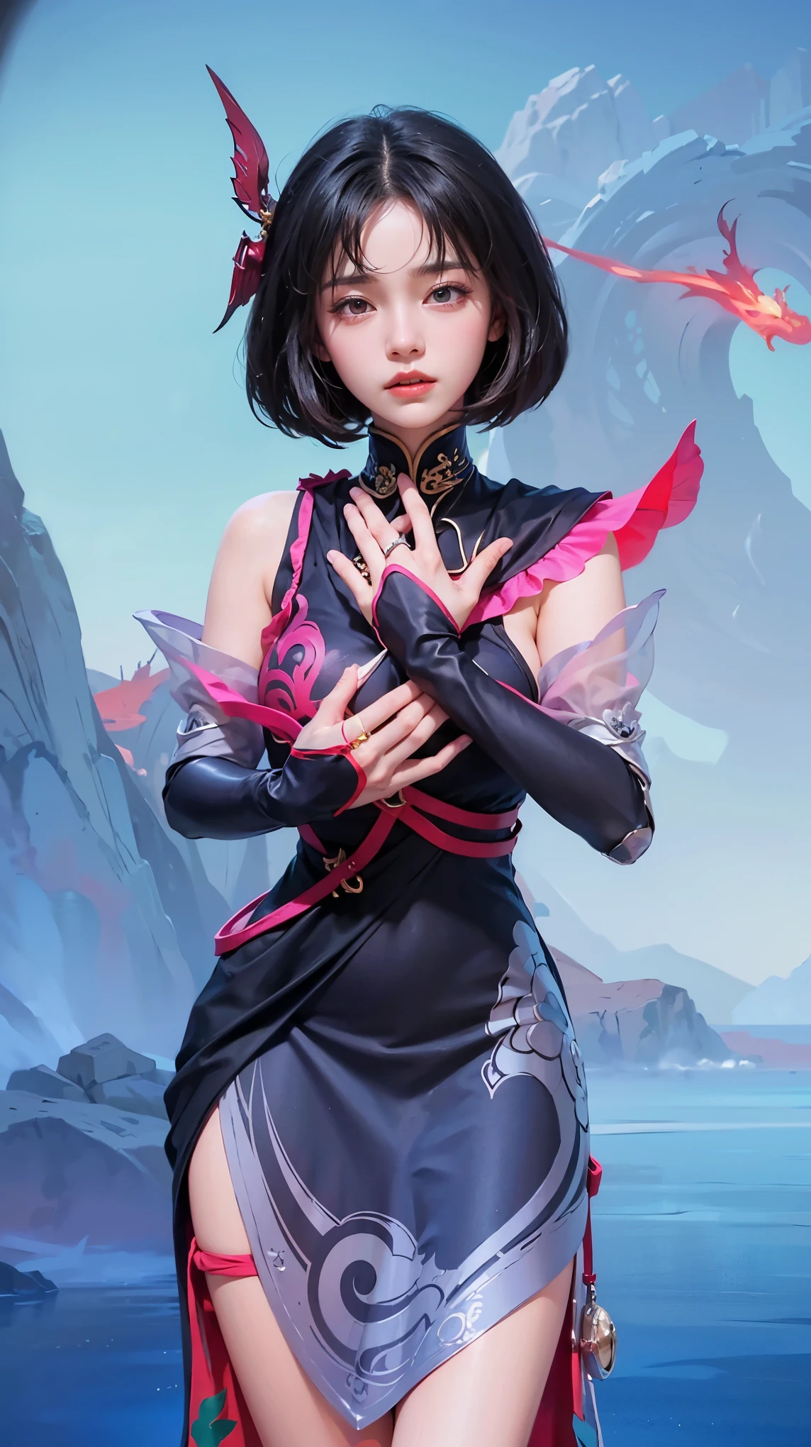 a close up of a girl , detailed hair , big booobs ,  shadowbringers cinematic, 4 k detail fantasy, a beautiful fantasy empress, game cg, xianxia fantasy, xianxia hero, 2. 5 d cgi anime fantasy artwork, cinematic goddess close shot, ruan jia and artgerm, wow 4 k detail fantasy, hyper-detailed fantasy character, high definition, hyper- detailed,perfect, fantastic, detailed facial and body skin texture, detail vagina (pussy), detail eyes, detailed everything.
