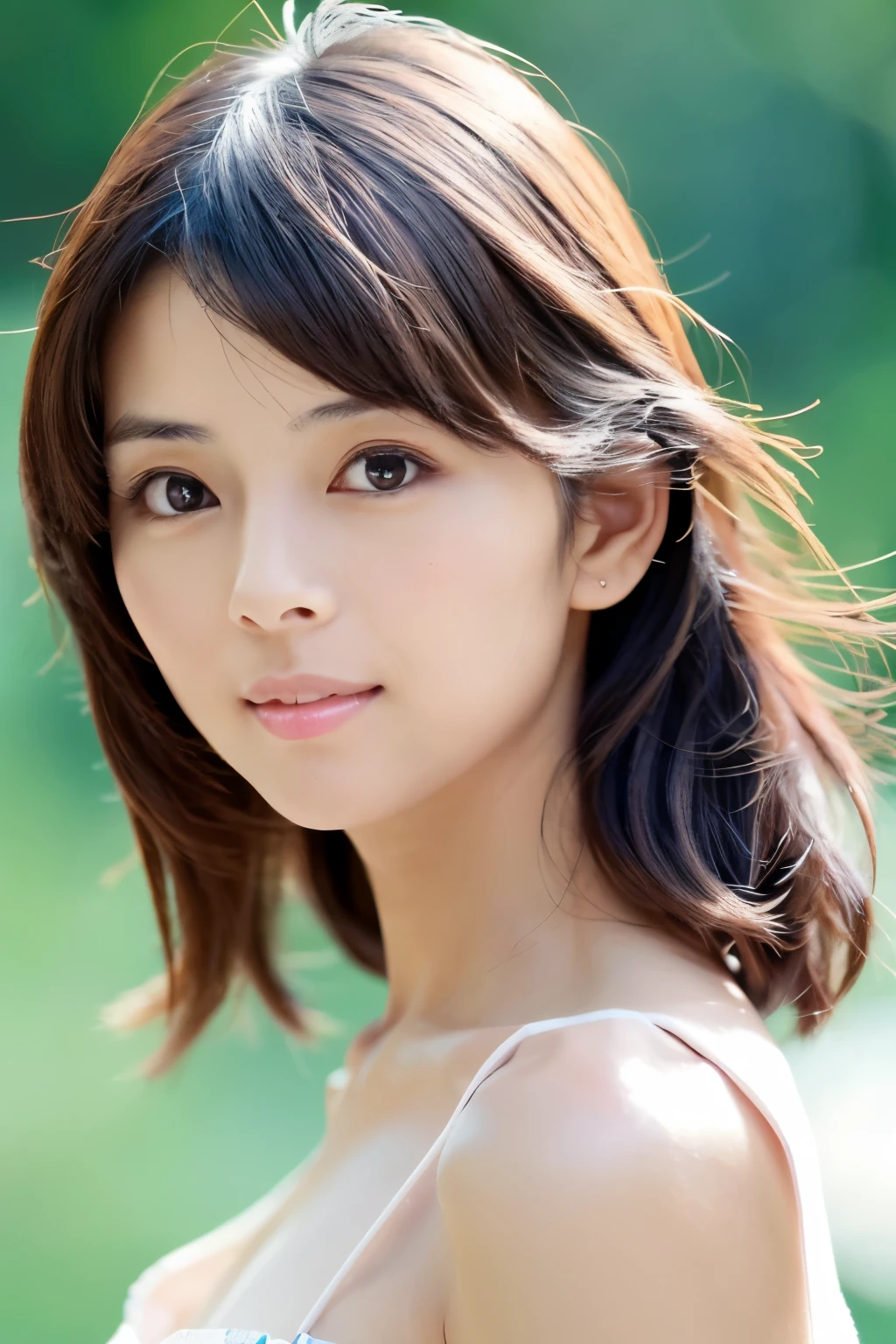 (High reality photograph, high resolusion), Skinny Japanese lady, 30 years old, cute face, detailed face, detailed eyes, various hair style, skinny figure, correct body anatomy, ((looking straight ahead)), facing the camera directly, single photo, a photo captured the best moment expressing the beauty and brains, ((with simple background))