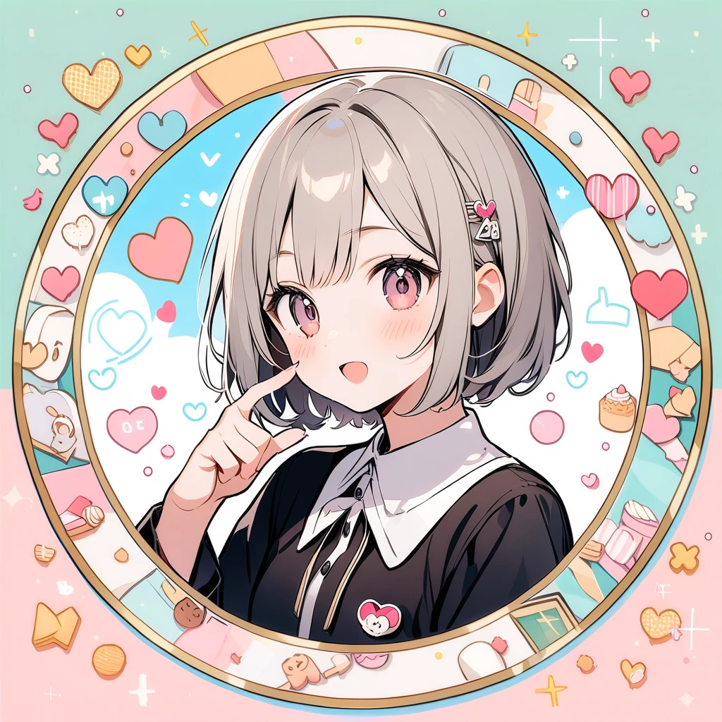 (circular frame1.7),1 female,like,heart,icon, circular frame,