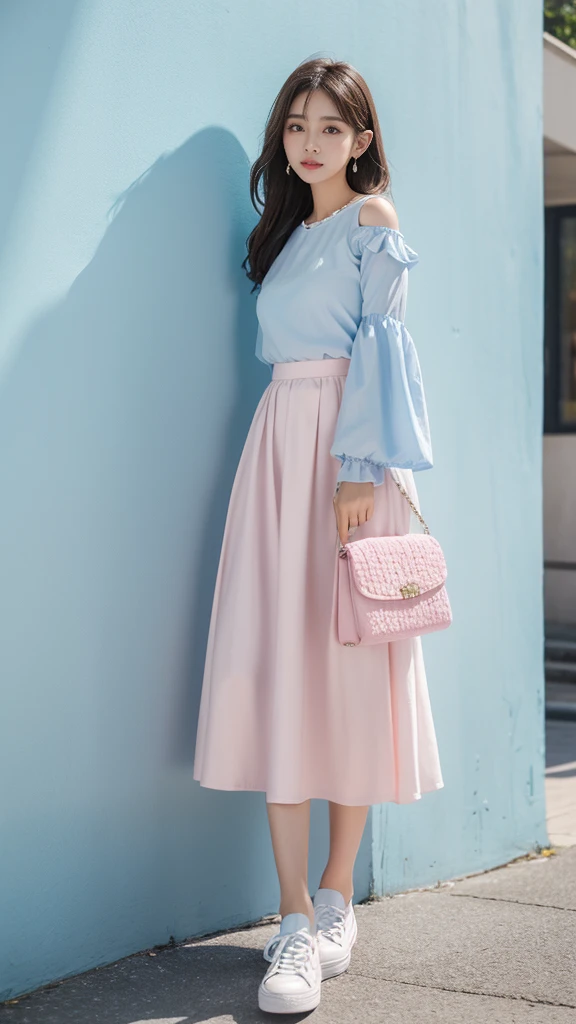 Casual everyday dress:Everyday dress,I recommend an A-line skirt made of cotton or a blended fabric。Colors available: fresh sky blue or soft pink。design,You can add some popular elements,Like puff sleeves、Ruffled or irregular hem。Paired with a pair of white shoes,Comfortable and stylish。