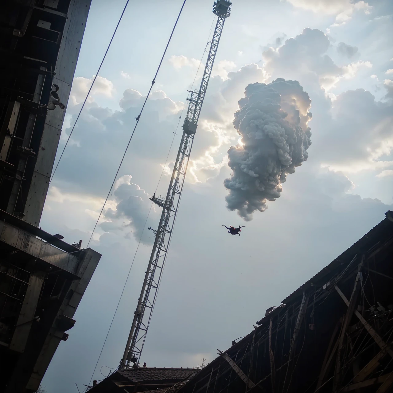 Scary monster on the sky