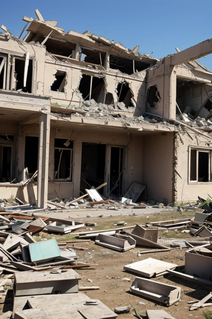 Destroyed house