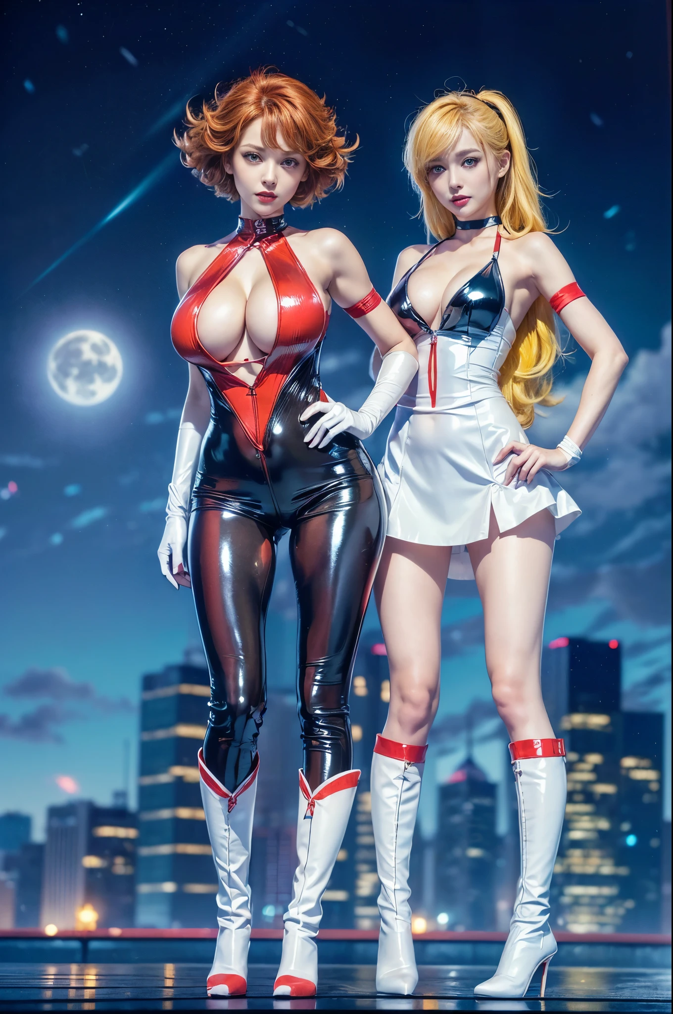 Ant-Man Costume。Beautiful Face。big eyes,Long eyelashes。High nose bridge。Beautiful clavicle。White and tender skin,Pointed chest。Thin waist and hips。Long legs and beautiful feet。Thighs exposed。Exposed shoulders。High resolution,Professional Lighting。High Detail。.