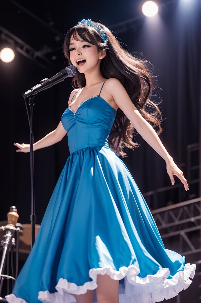 I want a singing cockroach, sensuous, with a long, bright blue dress and her hair flying across the stage REMEMBERING she&#39;s a COCKROACH 