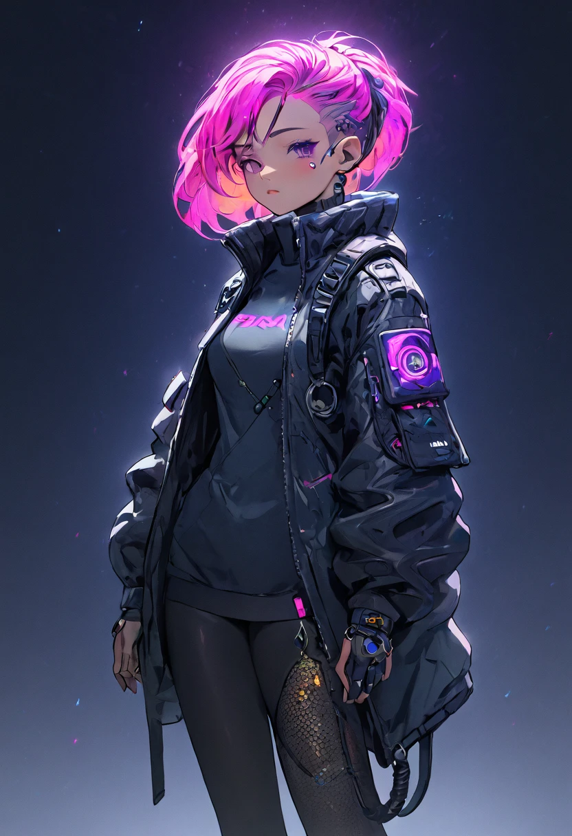 character, cyberpunk style, galaxy color