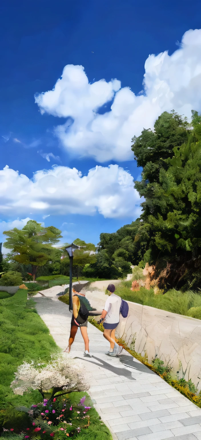 Hand-painted rendering style